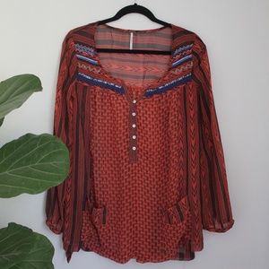 Free People Feather in the Wind Tunic Top